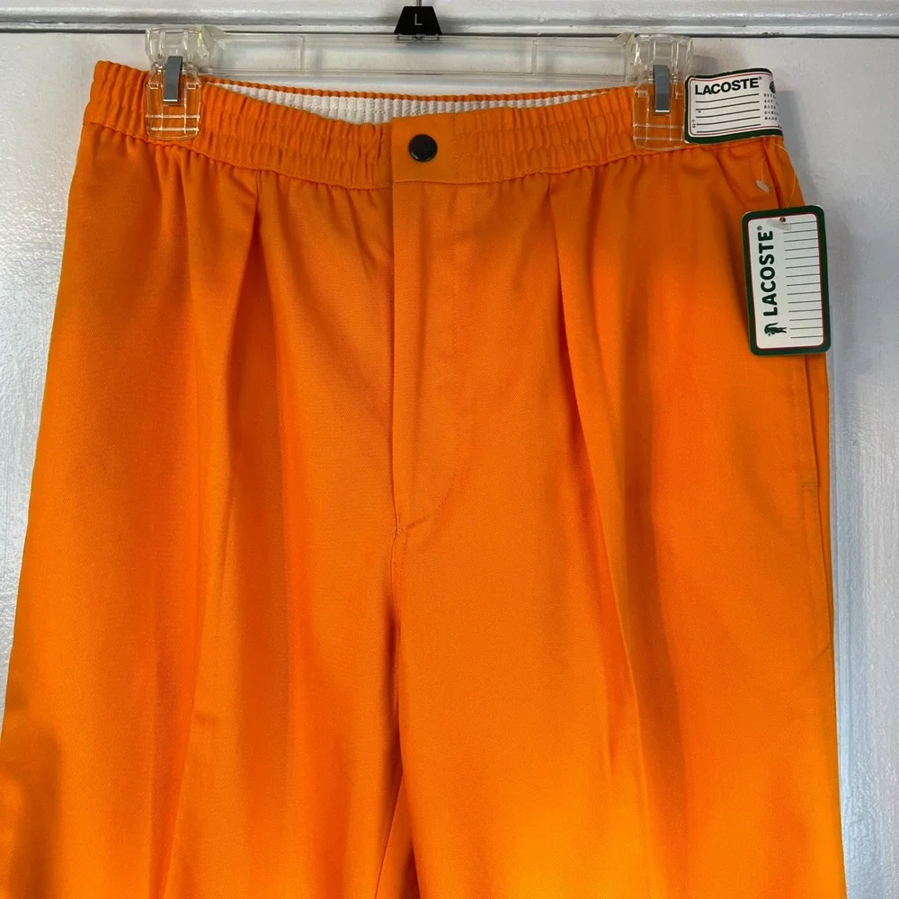 NWT 70s Vintage Izod Lacoste Pants Preppy Bright Orange Men's‎ Size Medium 30x36